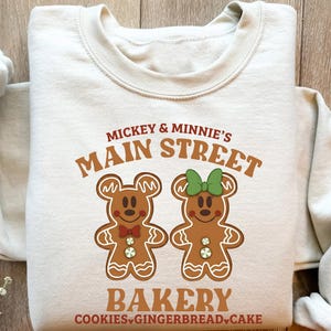 Mickey Main Street Bakery Gingerbread Shirt, Disney Christmas Gingerbread Sweatshirt, Christmas Gingerbread Shirt, Mickey Christmas Shirt