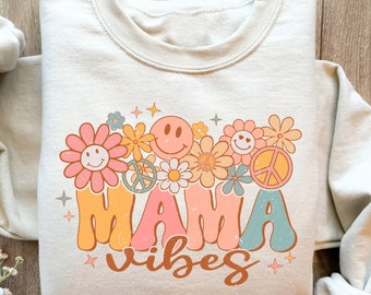 90s Mama Vibes Vintage Funny Mom Shirt, Retro Funny Mom Tshirt, Smiley Face Graphic Tee, Mother's Day Gift, Cute Mom Shirt, Cool Mom Gifts