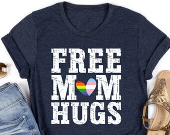 Pride Shirts Pride Month TShirt, Free Mom Hugs , Proud Mom, Free Mom Hugs ,Pride Group shirts
