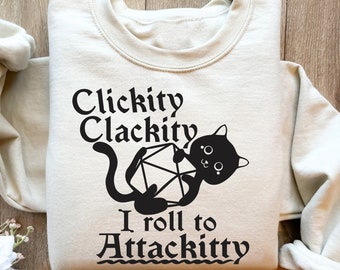 Retro Clickity Clackity Shirt, Game Dice Attackitty Shirt, Dungeon Master Shirt,Tabletop RPG Tee,Tabletop Games, RPG Shirt,Fantasy Boardgame