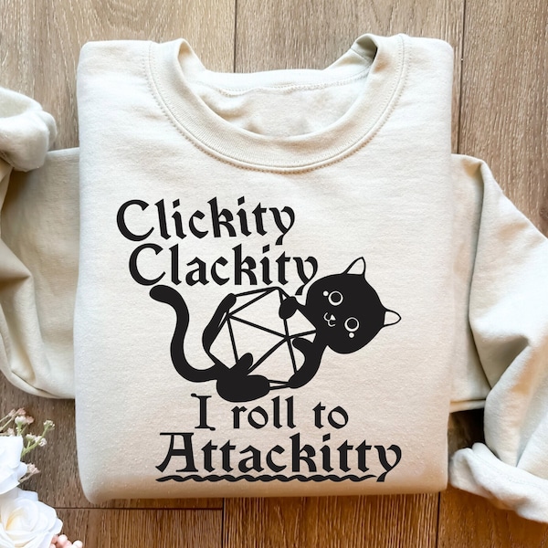 Retro Clickity Clackity Shirt, Game Dice Attackitty Shirt, Dungeon Master Shirt,Tabletop RPG Tee,Tabletop Games, RPG Shirt,Fantasy Boardgame