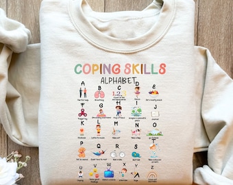 Coping Skills Alpabet Shirt, Sped Teacher Shirt, School Counselor T-Shirt, Social Worker Outfit, Special Education Teacher Tee,Therapist Tee