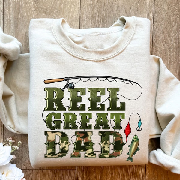 Western Reel Great Dad Graphic Tee, Fisher Clothing, Fishing Dad Shirt, Camouflage Reel Great Dad Shirt, Fishing Apparel, Gift for Fisher