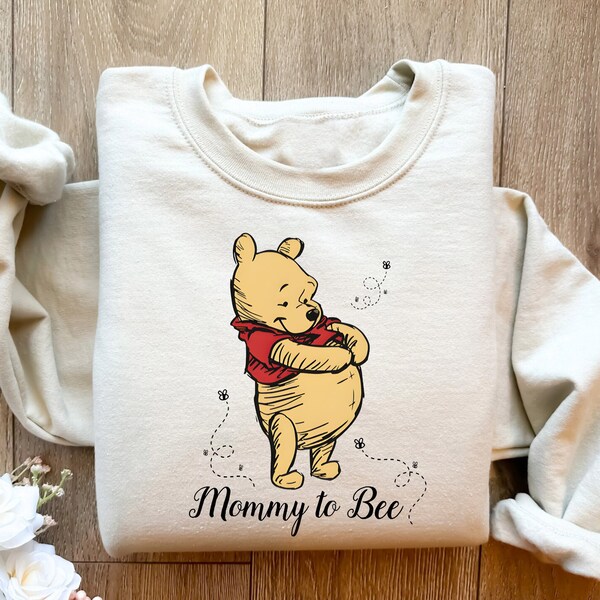 Mama zu Biene Sweatshirt, Mama zu Biene, Schwangerschaft offenbaren Shirt, Pooh Mama Shirt, süßes Mama Shirt, Geschenk für Mama, neue Mama Geschenk, Baby-Dusche-Geschenk