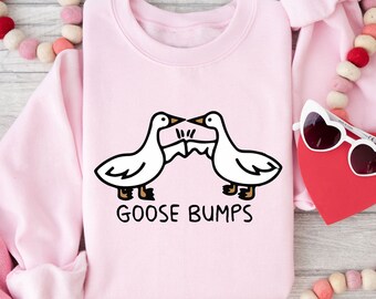 Goose Bump Sweatshirt, Silly Goose Sweater, Funny Goose Sweatshirt,Greetings Sweater, Gift for Goose Lover,Goose Bump Hoodie,Gift for Couple