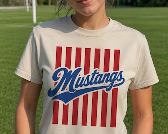 Custom Mascot T-Shirt | Football Mom Shirt | Retro Sports Fan Tee | Team Spirit Tee