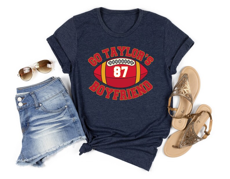 Go Taylor's Boyfriend Sweatshirt, Travis Kelce Sweatshirt, Game Day Sweater, Funny Football Sweatshirt, Football Fan Gift Shirt image 6