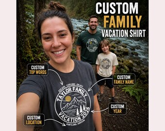 Custom Family Vacation Shirts, Matching Vacay Tees, Holiday Squad T-shirts, 2026 Custom Crew Shirts