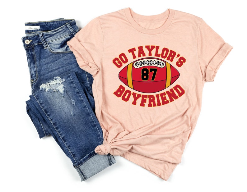 Go Taylor's Boyfriend Sweatshirt, Travis Kelce Sweatshirt, Game Day Sweater, Funny Football Sweatshirt, Football Fan Gift Shirt image 5