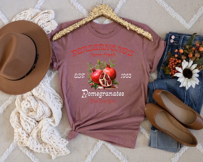 90s Persephone's Pomegranates Vintage Bookish Shirt, Retro Funny Bookish Shirt, Light Academia ,Greek Goddess ,Greek Mythology Graphic Tee zdjęcie 6