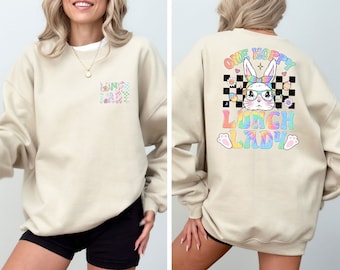 Lunch Lady Easter Sweatshirt, Cafeteria Squad Easter Shirt, Lunch Lady Easter Gift, Easter Sweatshirt For Lunch Lady, Lunch Lady Gift