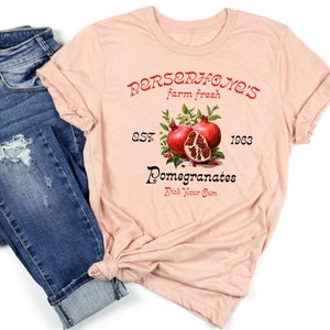 90s Persephone's Pomegranates Vintage Bookish Shirt, Retro Funny Bookish Shirt, Light Academia ,Greek Goddess ,Greek Mythology Graphic Tee zdjęcie 3