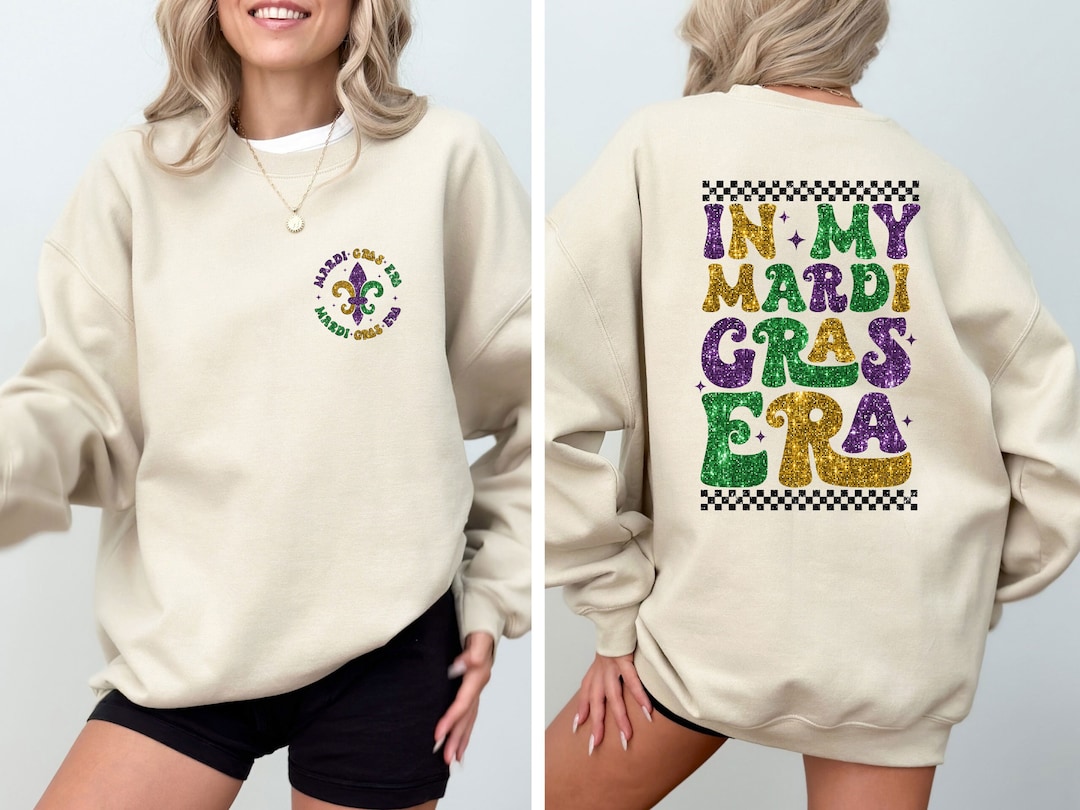 Opulent Mardi Gras Drop Shoulder Sweatshirt