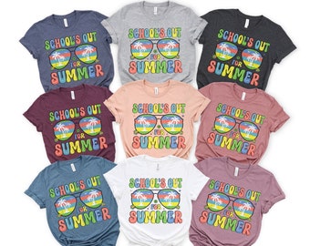 Sommer Lehrer Shirts Letzter Schultag T-Shirt, Schule für den Sommer, Ende des Schuljahres, Schule für den Sommer, Lehrergruppe Shirts