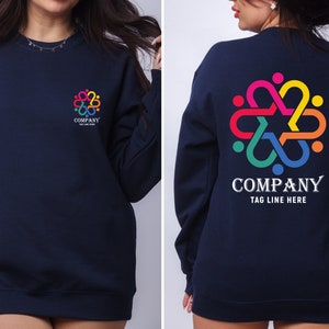 Custom Logo Design Sweatshirt, Company Logo Shirts, Team Logo Shirt, Personalized Logo Shirt, Custom Back And Front Shirts, Customized Shirt