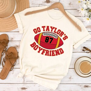 Go Taylor's Boyfriend Sweatshirt, Travis Kelce Sweatshirt, Game Day Sweater, Funny Football Sweatshirt, Football Fan Gift Shirt image 2