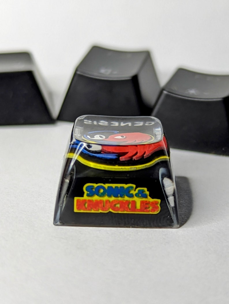 Sonic Sonic and Knuckles Cherry MX Glossy Artisan Keycap Fits Most ...