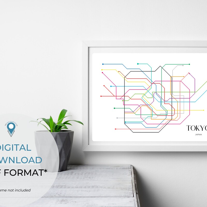 Tokyo Subway Map - Etsy