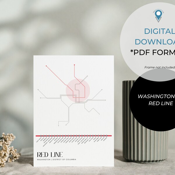 Washington Dc Metro Map Poster - Etsy