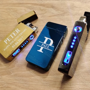 Engraved USB Lighter, Electric Lighter, Personalized Lighter, Rechargeable Lighter, Cool Lighter Custom, Fancy Lighters, Gift For Him