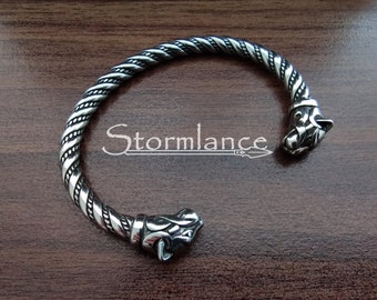 Freya Goddess Bracelet, Viking Oath Ring, Freyja Armring, Freya Bracelet, Viking Jewelry, Scandinavian Arm Ring, Freya Cats, Silver Plated
