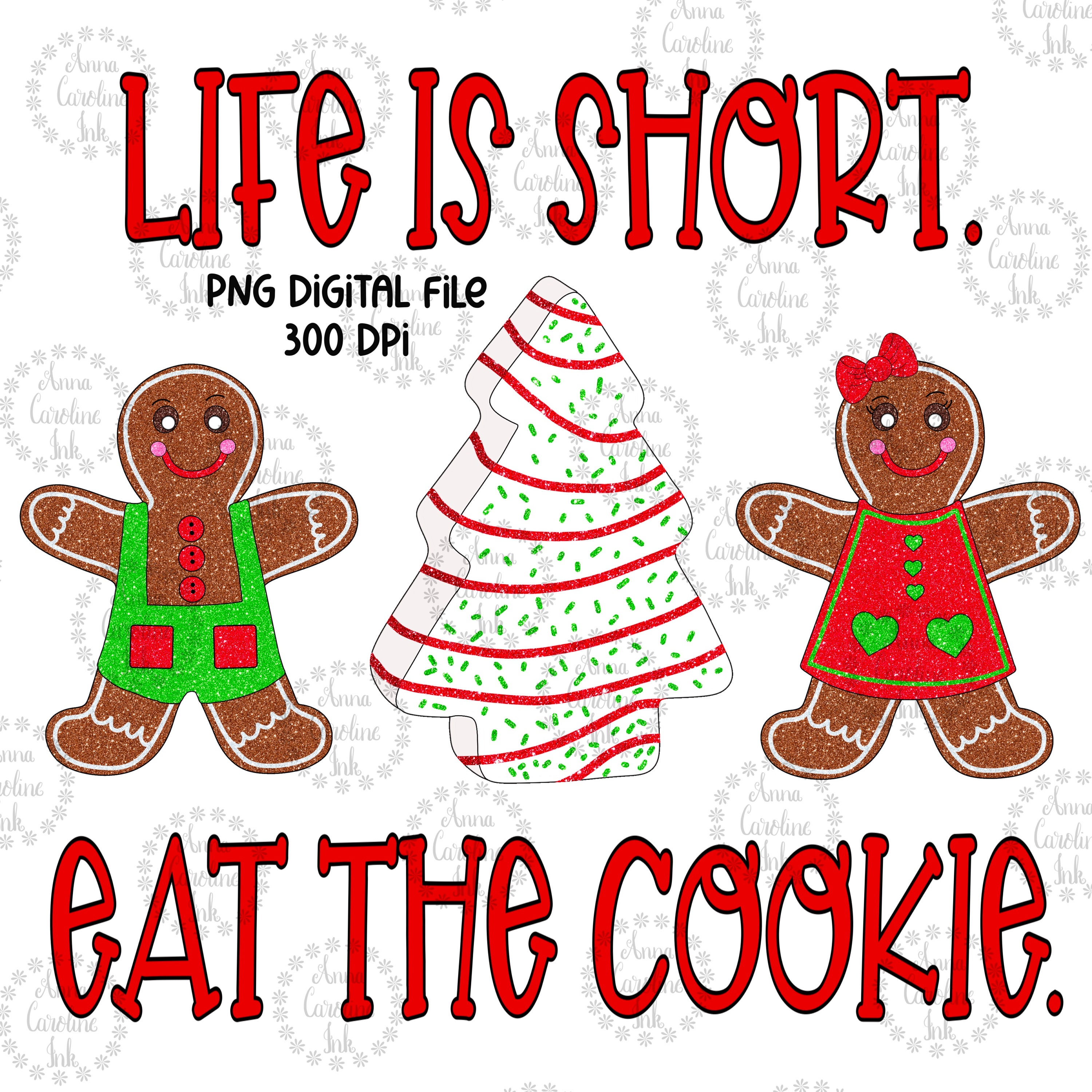 Gingerbread Boy Png|gingerbread Girl Png|glitter Gingerbread Digital ...