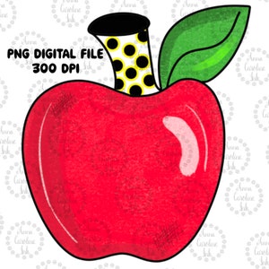Teacher Digital File for Sublimation|Teacher Apple Clip Art|Teacher Apple PNG|School PNG|Hand Drawn Teacher PNG|Apple Clip Art|Teacher Ideas