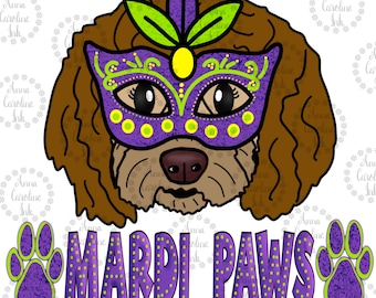 Mardi Gras Puppy PNG Hand Drawn Digital Download Sublimation Heat Transfer Mardi Gras Dog Printable Art Mardi Gras for Kids Mardi Gras Shirt