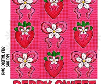 Erdbeere PNG Rotes Erdbeerfestival-Shirt PNG Digitaler Download Sublimation Trendiges Erdbeer-Shirt-Design für ihre druckbare Erdbeere