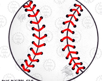 Baseball Digital File for Heat Transfer Sublimation|Hand Drawn Baseball PNG for T-shirt Design|Sports PNG for Baseball Shirt Design for Him