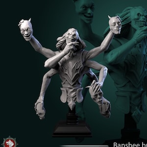 Banshee | Lifeless Eyes | Bust | Resin 3D Printed Miniature | White Werewolf Tavern