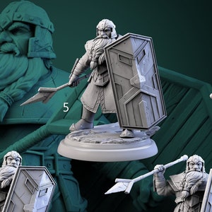 Heavy Armored Dwarves Set | The Forge | Resin 3D Printed Miniature | White Werewolf Tavern | DnD