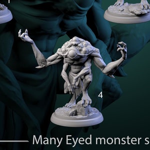 Many Eyed Monster Set | Many Eyed Madness | Resin 3D Printed Miniature | White Werewolf Tavern | DnD