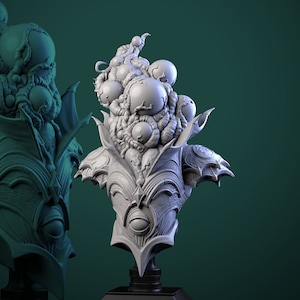 Veel-ogige beul | Many Eyed Madness | Buste | 3D-geprinte harsminiatuur | Taverne Witte Weerwolf