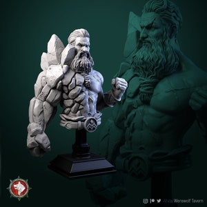Earth Master | Bust | Resin 3D Printed Miniature | White Werewolf Tavern