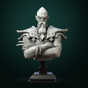 Zondar Valis Erzmagier | Büste | 3D Gedruckte Resin Miniatur | Wirtshaus zum Weißen Werwolf