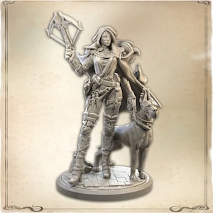 Female Witch Hunter | Athena Stormhallow | Wicked Hills | Resin 3D Printed Miniature | DND