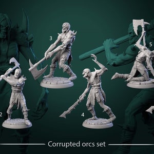 Corrupted orcs | Resin 3D Printed Miniature | White Werewolf Tavern | DnD