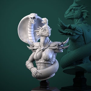 Serpentine Poisoned Flower | Impassable Swamps | Bust | Resin 3D Printed Miniature | White Werewolf Tavern