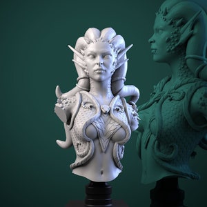 Klooh-Klooph Muddy-Eyed - Bust | Impassable Swamps | Bust | Resin 3D Printed Miniature | White Werewolf Tavern