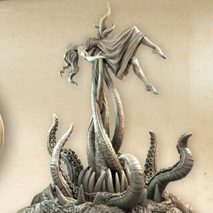 Tentacle Monster Feeding on Sacrifice | Wicked Hills | Resin 3D Printed Miniature | DND