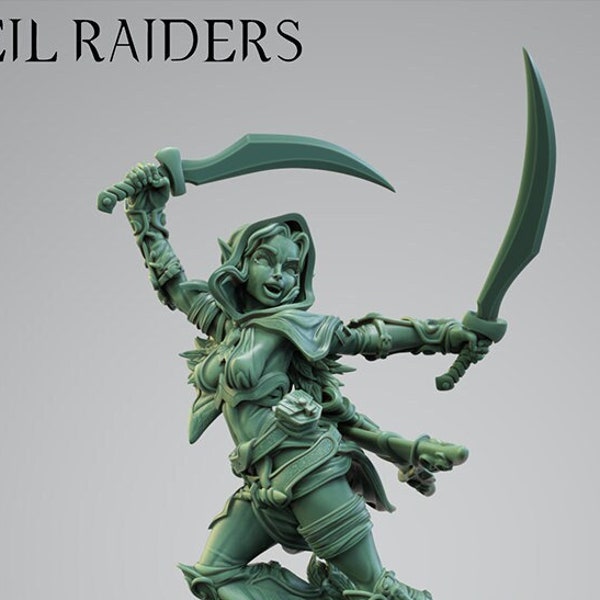 Wood Elf Warband | The Veil Raiders | Resin 3D Printed Miniature | Ronin Arts Workshop