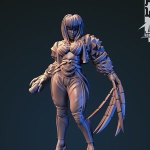 Lexxa der Henker | Sci-Fi / Cyberpunk | 3D Gedruckte Resin Miniatur | Ronin Kunst-Werkstatt