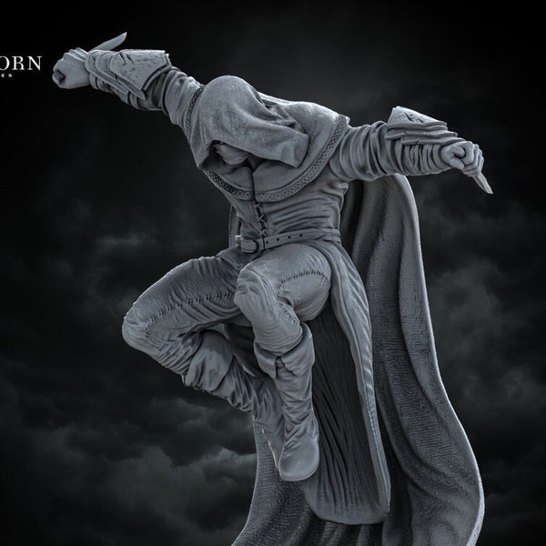 Corvus, The Shrouded Viper | 32mm - 120mm scale | Resin 3D Printed Miniature | DND | Stormborn Collectibles