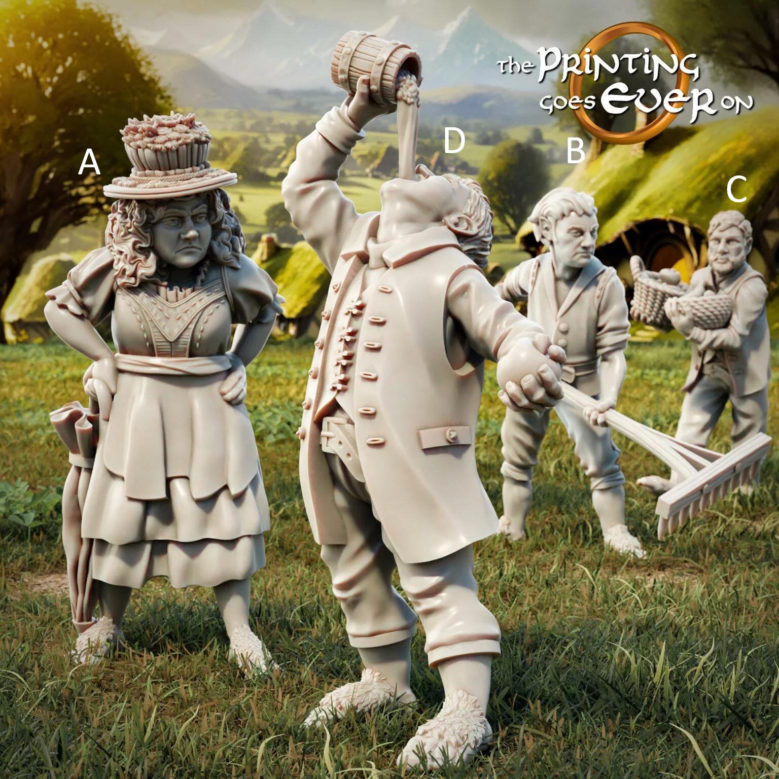 Halfling Commoners | Halfling Rebellion | MESBG | the Printing Goes ...