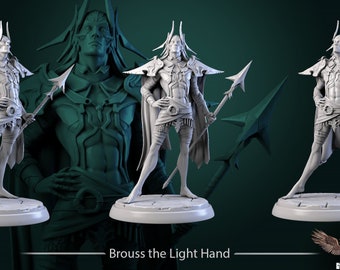 Brouss The Light Hand | Multiple Scales | Resin 3D Printed Miniature | White Werewolf Tavern | RPG | D&D | DnD