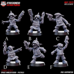Space Goblins | Gretchins | Greenskins | Resin 3d printed miniatures | Kyoushuneko