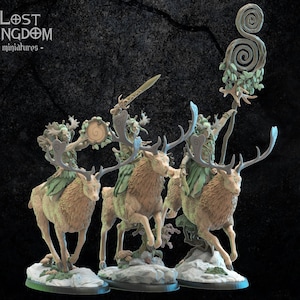 Shika Riders Command Group | Mori / Wood Elves | Lost Kingdom Miniatures