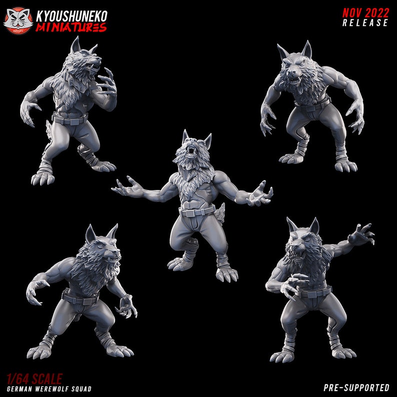 WW2 German Werewolf Unit | Resin 3D Printed Miniature | Kyoushuneko ...