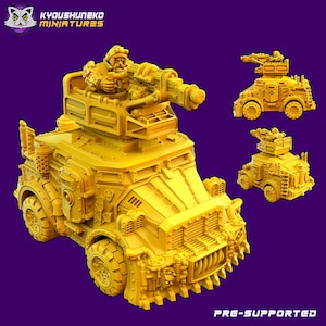 Armored Dwarf Miner Truck | Space Dwarfs / Squats / League of Votann | Resin 3D Printed Miniature | Kyoushuneko